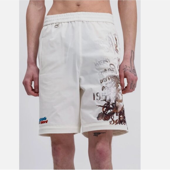 DOUBLET RARE $695 JAPAN Streetwear Printed Chaos Embroidery Two Way Pants Blue M - Picture 14 of 15